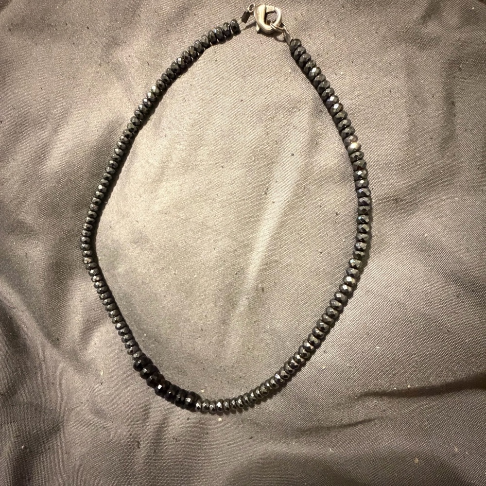 Genuine Hematite Faceted Bead Choker Necklace – Healing Stone - Picture 6 of 7